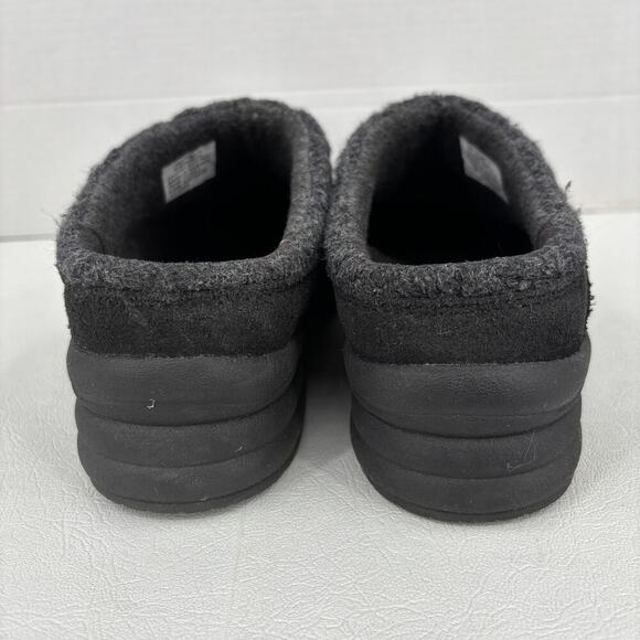 L.L. Bean Clog Women's Size 8 Black Suede North Haven Knit Trim Slip On Comfort - Picture 10 of 11